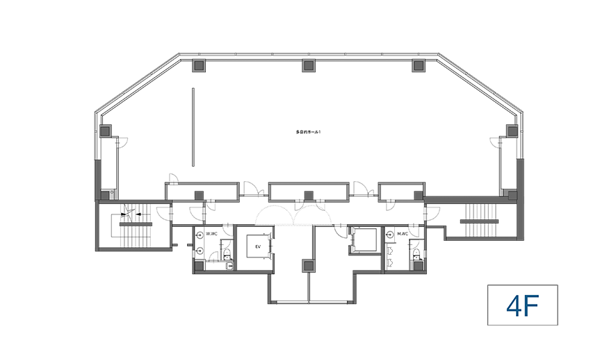 4F 多目的ホール1 平面図